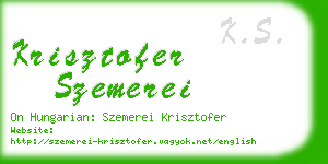 krisztofer szemerei business card